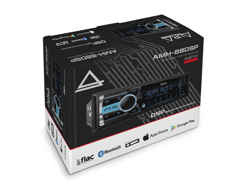 Автомагнитола Aura AMH-88DSP USB, мультицвет
